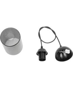 GLOBOSTAR® TORUS 203-0063 Μοντέρνο Κρεμαστό Φωτιστικό Οροφής με Ντουί 1 x E27 AC 220-240V IP20 - Μαύρο & Μαύρο Φιμέ - Μ10.5 x Π10.5 x Υ18.5cm 20 203 0063 10