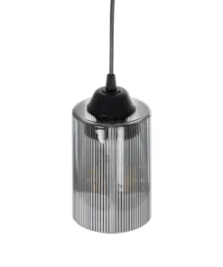 GLOBOSTAR® TORUS 203-0063 Μοντέρνο Κρεμαστό Φωτιστικό Οροφής με Ντουί 1 x E27 AC 220-240V IP20 - Μαύρο & Μαύρο Φιμέ - Μ10.5 x Π10.5 x Υ18.5cm 16 203 0063 6