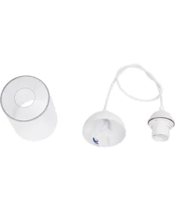 GLOBOSTAR® TORUS 203-0064 Μοντέρνο Κρεμαστό Φωτιστικό Οροφής με Ντουί 1 x E27 AC 220-240V IP20 - Λευκό - Μ10.5 x Π10.5 x Υ18.5cm 20 203 0064 10