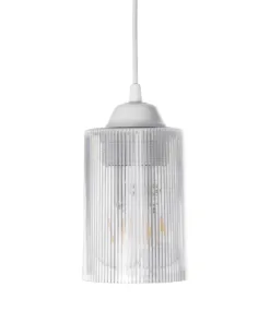 GLOBOSTAR® TORUS 203-0064 Μοντέρνο Κρεμαστό Φωτιστικό Οροφής με Ντουί 1 x E27 AC 220-240V IP20 - Λευκό - Μ10.5 x Π10.5 x Υ18.5cm 14 203 0064 4