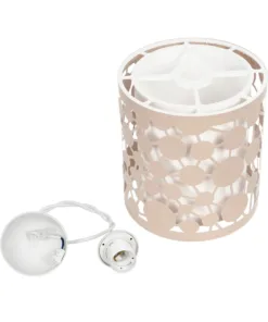 GLOBOSTAR® PETAL 203-0066 Μοντέρνο Κρεμαστό Φωτιστικό Οροφής με Ντουί 1 x E27 AC 220-240V IP20 - Ροζ - Μ23 x Π23 x Υ30cm 20 203 0066 10