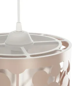 GLOBOSTAR® PETAL 203-0066 Μοντέρνο Κρεμαστό Φωτιστικό Οροφής με Ντουί 1 x E27 AC 220-240V IP20 - Ροζ - Μ23 x Π23 x Υ30cm 17 203 0066 7