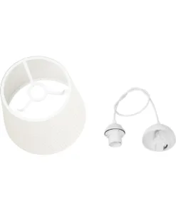 GLOBOSTAR® CONEY 203-0071 Μοντέρνο Κρεμαστό Φωτιστικό Οροφής με Ντουί 1 x E27 AC 220-240V IP20 - Λευκό - Μ26 x Π26 x Υ25cm 21 203 0071 10