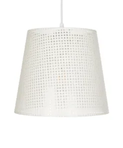 GLOBOSTAR® CONEY 203-0071 Μοντέρνο Κρεμαστό Φωτιστικό Οροφής με Ντουί 1 x E27 AC 220-240V IP20 - Λευκό - Μ26 x Π26 x Υ25cm 15 203 0071 4