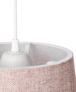 GLOBOSTAR® CONEY 203-0072 Μοντέρνο Κρεμαστό Φωτιστικό Οροφής με Ντουί 1 x E27 AC 220-240V IP20 - Ροζ - Μ26 x Π26 x Υ25cm 19 203 0072 8