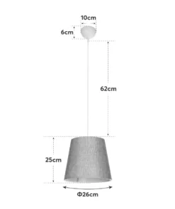 GLOBOSTAR® CONEY 203-0073 Μοντέρνο Κρεμαστό Φωτιστικό Οροφής με Ντουί 1 x E27 AC 220-240V IP20 - Καφέ - Μ26 x Π26 x Υ25cm 22 203 0073 11