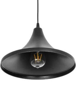 GLOBOSTAR® BELFRY 203-0078 Μοντέρνο Κρεμαστό Φωτιστικό Οροφής με Ντουί 1 x E27 AC 220-240V IP20 - Μαύρο - Μ29.5 x Π29.5 x Υ21cm 16 203 0078 5