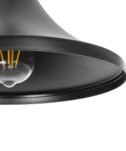 GLOBOSTAR® BELFRY 203-0078 Μοντέρνο Κρεμαστό Φωτιστικό Οροφής με Ντουί 1 x E27 AC 220-240V IP20 - Μαύρο - Μ29.5 x Π29.5 x Υ21cm 18 203 0078 7