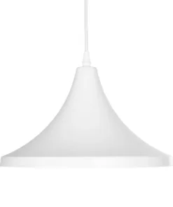 GLOBOSTAR® BELFRY 203-0079 Μοντέρνο Κρεμαστό Φωτιστικό Οροφής με Ντουί 1 x E27 AC 220-240V IP20 - Λεύκο - Μ29.5 x Π29.5 x Υ21cm 15 203 0079 4