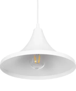 GLOBOSTAR® BELFRY 203-0079 Μοντέρνο Κρεμαστό Φωτιστικό Οροφής με Ντουί 1 x E27 AC 220-240V IP20 - Λεύκο - Μ29.5 x Π29.5 x Υ21cm 16 203 0079 5