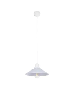 GLOBOSTAR® FERRO 203-0087 Μοντέρνο Κρεμαστό Φωτιστικό Οροφής με Ντουί 1 x E27 AC 220-240V IP20 - Λευκό - Μ30 x Π30 x Υ15cm 14 203 0087 3