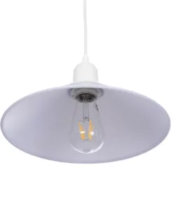 GLOBOSTAR® FERRO 203-0087 Μοντέρνο Κρεμαστό Φωτιστικό Οροφής με Ντουί 1 x E27 AC 220-240V IP20 - Λευκό - Μ30 x Π30 x Υ15cm 16 203 0087 5