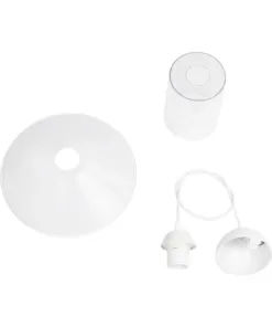 GLOBOSTAR® PROMO 203-0088 Μοντέρνο Κρεμαστό Φωτιστικό Οροφής με Ντουί 1 x E27 AC 220-240V IP20 - Λευκό - Μ25.5 x Π25.5 x Υ20cm 21 203 0088 10