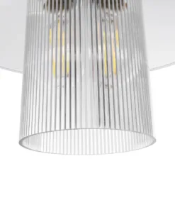 GLOBOSTAR® PROMO 203-0088 Μοντέρνο Κρεμαστό Φωτιστικό Οροφής με Ντουί 1 x E27 AC 220-240V IP20 - Λευκό - Μ25.5 x Π25.5 x Υ20cm 18 203 0088 7