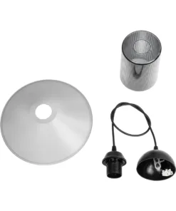 GLOBOSTAR® PROMO 203-0089 Μοντέρνο Κρεμαστό Φωτιστικό Οροφής με Ντουί 1 x E27 AC 220-240V IP20 - Μαύρο & Μαύρο Φιμέ - Μ25.5 x Π25.5 x Υ20cm 21 203 0089 10