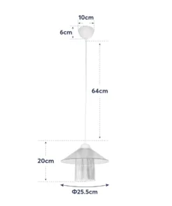 GLOBOSTAR® PROMO 203-0089 Μοντέρνο Κρεμαστό Φωτιστικό Οροφής με Ντουί 1 x E27 AC 220-240V IP20 - Μαύρο & Μαύρο Φιμέ - Μ25.5 x Π25.5 x Υ20cm 22 203 0089 11