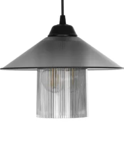 GLOBOSTAR® PROMO 203-0089 Μοντέρνο Κρεμαστό Φωτιστικό Οροφής με Ντουί 1 x E27 AC 220-240V IP20 - Μαύρο & Μαύρο Φιμέ - Μ25.5 x Π25.5 x Υ20cm 15 203 0089 4