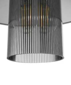 GLOBOSTAR® PROMO 203-0089 Μοντέρνο Κρεμαστό Φωτιστικό Οροφής με Ντουί 1 x E27 AC 220-240V IP20 - Μαύρο & Μαύρο Φιμέ - Μ25.5 x Π25.5 x Υ20cm 18 203 0089 7