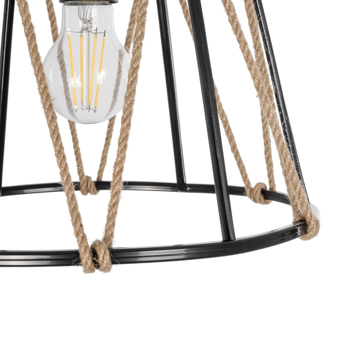 GLOBOSTAR® JUTE 203-0090 Μοντέρνο Κρεμαστό Φωτιστικό Οροφής με Ντουί 1 x E27 AC 220-240V IP20 - Μαύρο & Μπεζ - Μ30 x Π30 x Υ23cm 8 GLOBOSTAR® JUTE 203-0090 Μοντέρνο Κρεμαστό Φωτιστικό Οροφής με Ντουί 1 x E27 AC 220-240V IP20 - Μαύρο & Μπεζ - Μ30 x Π30 x Υ23cm - Image 7