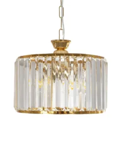 GLOBOSTAR® GLAMOROUS 203-0094 Κλασικό Κρεμαστό Φωτιστικό Οροφής με Ντουί 3 x E27 AC 220-240V IP20 - Χρυσό & Διάφανο - Μ28 x Π28 x Υ21.5cm 14 203 0094 4