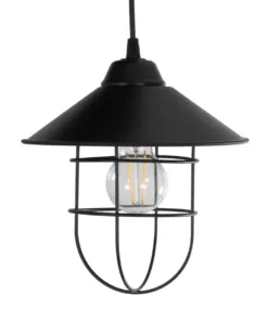 GLOBOSTAR® CAGE 203-0097 Vintage Κρεμαστό Φωτιστικό Οροφής με Ντουί 3 x E27 AC 220-240V IP20 - Μαύρο - Μ45 x Π45 x Υ45cm 16 203 0097 7