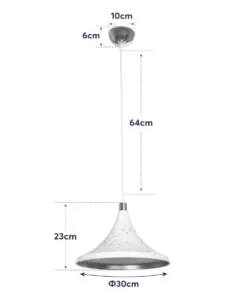 GLOBOSTAR® MARBLE 203-0098 Μοντέρνο Κρεμαστό Φωτιστικό Οροφής με Ντουί 1 x E27 AC 220-240V IP20 - Λεύκο & Χρυσό - Μ30 x Π30 x Υ20cm 20 203 0098 10