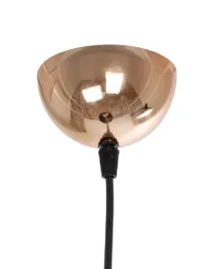 GLOBOSTAR® MARBLE 203-0099 Μοντέρνο Κρεμαστό Φωτιστικό Οροφής με Ντουί 1 x E27 AC 220-240V IP20 - Μαύρο & Χρυσό - Μ30 x Π30 x Υ20cm 18 203 0099 8