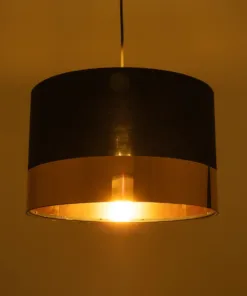 Alternative view of GLOBOSTAR® ZYKLUS 203-0100 Μοντέρνο Κρεμαστό Φωτιστικό Οροφής με Ντουί 1 x E27 AC 220-240V IP20 - Μαύρο & Χρυσό - Μ36 x Π36 x Υ25cm