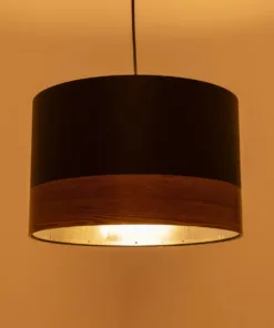 Alternative view of GLOBOSTAR® ZYKLUS 203-0101 Μοντέρνο Κρεμαστό Φωτιστικό Οροφής με Ντουί 1 x E27 AC 220-240V IP20 - Μαύρο & Καφέ - Μ36 x Π36 x Υ25cm