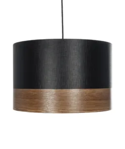 GLOBOSTAR® ZYKLUS 203-0101 Μοντέρνο Κρεμαστό Φωτιστικό Οροφής με Ντουί 1 x E27 AC 220-240V IP20 - Μαύρο & Καφέ - Μ36 x Π36 x Υ25cm 15 203 0101 4