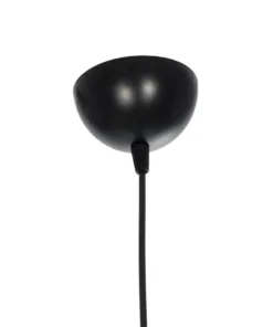 GLOBOSTAR® ZYKLUS 203-0101 Μοντέρνο Κρεμαστό Φωτιστικό Οροφής με Ντουί 1 x E27 AC 220-240V IP20 - Μαύρο & Καφέ - Μ36 x Π36 x Υ25cm 20 203 0101 9