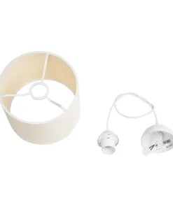 GLOBOSTAR® BLAZE 203-0106 Μοντέρνο Κρεμαστό Φωτιστικό Οροφής με Ντουί 1 x E27 AC 220-240V IP20 - Μπεζ - Μ22 x Π22 x Υ20cm 21 203 0106 10