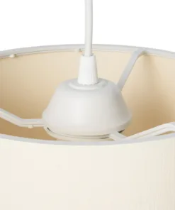 GLOBOSTAR® BLAZE 203-0106 Μοντέρνο Κρεμαστό Φωτιστικό Οροφής με Ντουί 1 x E27 AC 220-240V IP20 - Μπεζ - Μ22 x Π22 x Υ20cm 19 203 0106 8