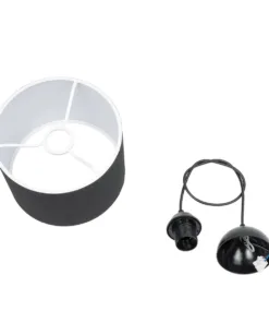 GLOBOSTAR® BLAZE 203-0109 Μοντέρνο Κρεμαστό Φωτιστικό Οροφής με Ντουί 1 x E27 AC 220-240V IP20 - Μαύρο - Μ22 x Π22 x Υ20cm 21 203 0109 10