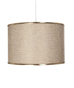 GLOBOSTAR® ELECTRA 203-0112 Μοντέρνο Κρεμαστό Φωτιστικό Οροφής με Ντουί 1 x E27 AC 220-240V IP20 - Mπεζ & Χρυσό - Μ30 x Π30 x Υ23cm 15 203 0112 4