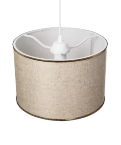 GLOBOSTAR® ELECTRA 203-0112 Μοντέρνο Κρεμαστό Φωτιστικό Οροφής με Ντουί 1 x E27 AC 220-240V IP20 - Mπεζ & Χρυσό - Μ30 x Π30 x Υ23cm 17 203 0112 6