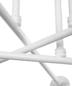 GloboStar® SPIDI 203-0113 Μοντέρνο Φωτιστικό Οροφής Πλέγμα Πολύφωτο 6 x E27 IP20 Λευκό Μέταλλο - Μ61 x Π61 x Υ25cm 12 203 0113 5