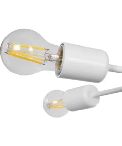 GloboStar® SPIDI 203-0113 Μοντέρνο Φωτιστικό Οροφής Πλέγμα Πολύφωτο 6 x E27 IP20 Λευκό Μέταλλο - Μ61 x Π61 x Υ25cm 13 203 0113 6