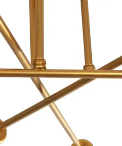 GloboStar® SPIDI 203-0114 Μοντέρνο Φωτιστικό Οροφής Πλέγμα Πολύφωτο 6 x E27 IP20 Ροζ Χρυσό Μέταλλο - Μ61 x Π61 x Υ25cm 12 203 0114 5