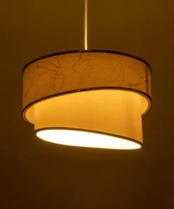 Alternative view of GLOBOSTAR® SONIA 203-0117 Μοντέρνο Κρεμαστό Φωτιστικό Οροφής με Ντουί 1 x E27 AC 220-240V IP20 - Λευκό & Χρυσό - Μ30 x Π30 x Υ24cm