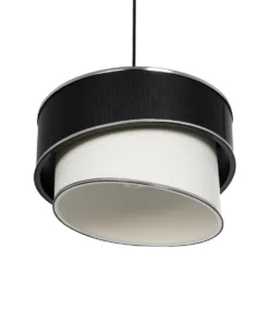 GLOBOSTAR® SONIA 203-0118 Μοντέρνο Κρεμαστό Φωτιστικό Οροφής με Ντουί 1 x E27 AC 220-240V IP20 - Λευκό & Μαύρο - Μ30 x Π30 x Υ24cm 15 203 0118 5