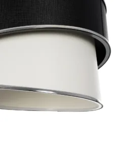 GLOBOSTAR® SONIA 203-0118 Μοντέρνο Κρεμαστό Φωτιστικό Οροφής με Ντουί 1 x E27 AC 220-240V IP20 - Λευκό & Μαύρο - Μ30 x Π30 x Υ24cm 17 203 0118 7