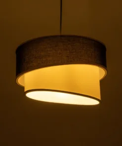 Alternative view of GLOBOSTAR® SONIA 203-0120 Μοντέρνο Κρεμαστό Φωτιστικό Οροφής με Ντουί 1 x E27 AC 220-240V IP20 - Μαύρο & Λευκό - Μ30 x Π30 x Υ24cm