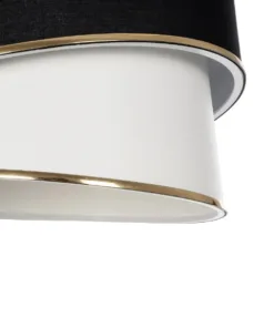 GLOBOSTAR® SONIA 203-0120 Μοντέρνο Κρεμαστό Φωτιστικό Οροφής με Ντουί 1 x E27 AC 220-240V IP20 - Μαύρο & Λευκό - Μ30 x Π30 x Υ24cm 17 203 0120 7
