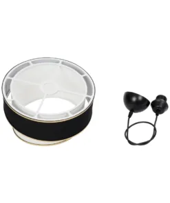 GLOBOSTAR® SONIA 203-0120 Μοντέρνο Κρεμαστό Φωτιστικό Οροφής με Ντουί 1 x E27 AC 220-240V IP20 - Μαύρο & Λευκό - Μ30 x Π30 x Υ24cm 19 203 0120 9