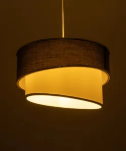 Alternative view of GLOBOSTAR® SONIA 203-0123 Μοντέρνο Κρεμαστό Φωτιστικό Οροφής με Ντουί 1 x E27 AC 220-240V IP20 - Γκρι, Λευκό & Ασημί - Μ30 x Π30 x Υ24cm