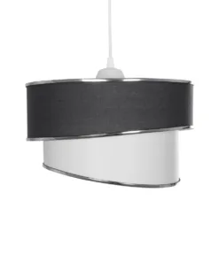 GLOBOSTAR® SONIA 203-0123 Μοντέρνο Κρεμαστό Φωτιστικό Οροφής με Ντουί 1 x E27 AC 220-240V IP20 - Γκρι, Λευκό & Ασημί - Μ30 x Π30 x Υ24cm 14 203 0123 4