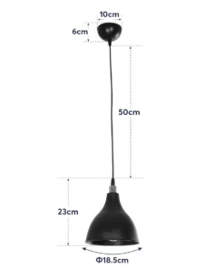 GLOBOSTAR® RADE 203-0125 Μοντέρνο Κρεμαστό Φωτιστικό Οροφής με Ντουί 1 x E27 AC 220-240V IP20 - Λευκό & Χρυσό - Μ18.5 x Π18.5 x Υ23cm 22 203 0125 11