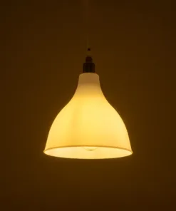 Alternative view of GLOBOSTAR® RADE 203-0126 Μοντέρνο Κρεμαστό Φωτιστικό Οροφής με Ντουί 1 x E27 AC 220-240V IP20 - Λευκό & Ασημί - Μ18.5 x Π18.5 x Υ23cm