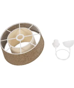 GLOBOSTAR® ALINA 203-0129 Μοντέρνο Κρεμαστό Φωτιστικό Οροφής με Ντουί 1 x E27 AC 220-240V IP20 - Καφέ & Μπεζ - Μ30 x Π30 x Υ20cm 21 203 0129 10